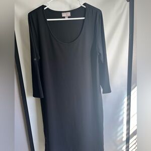 J. Jill Classic Black Long Sleeve Dress